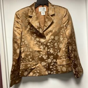 Oscar De La Renta Silk Jacquard Jacket